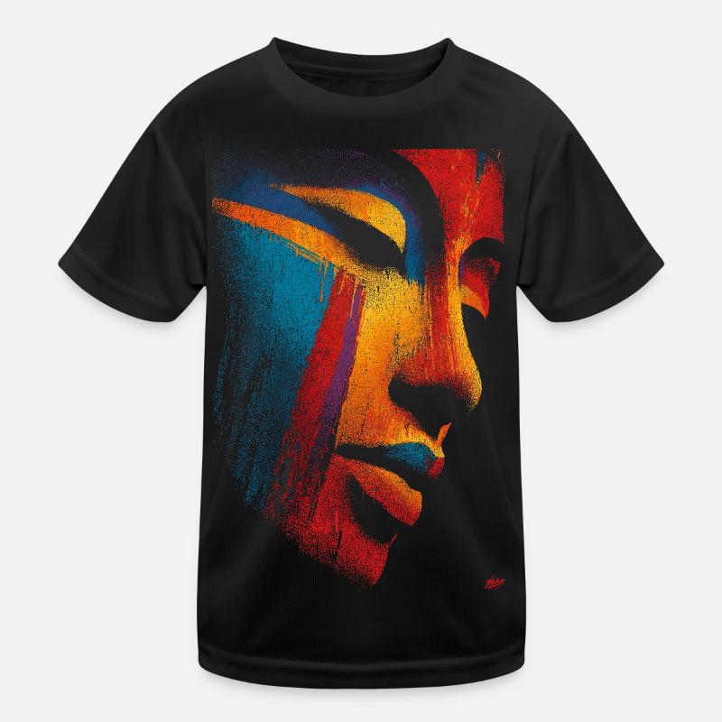 Buddhas Face Kinder Funktions-T-Shirt