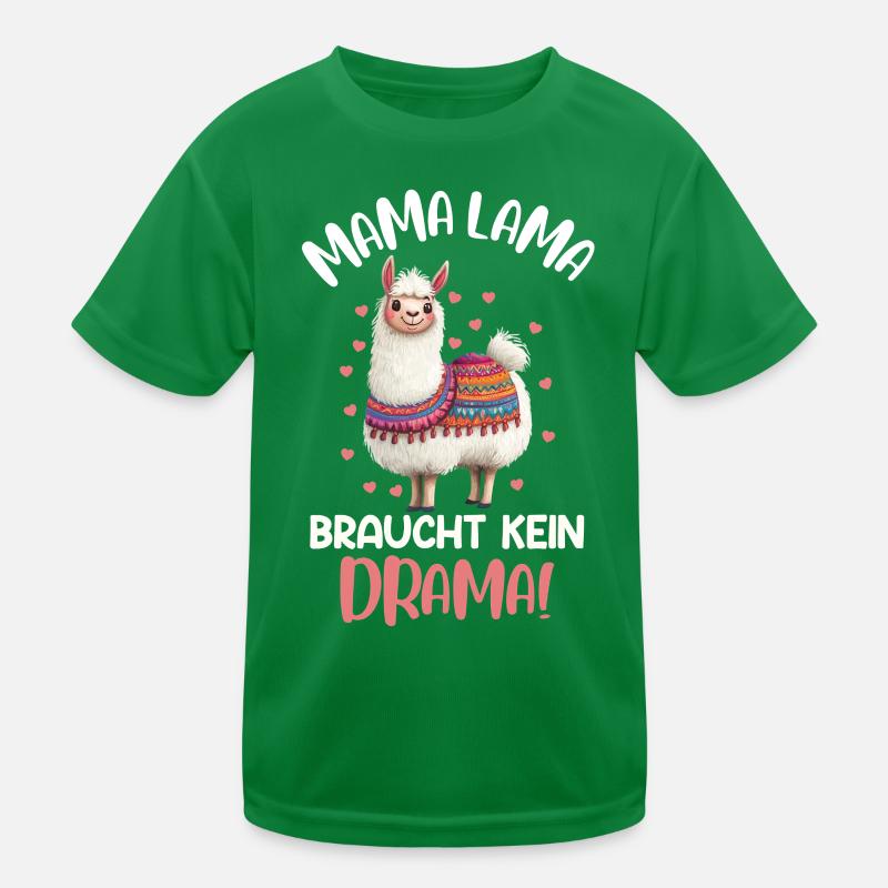 Expectant mothers MAMA LAMA NEEDS NO DRAMA Kids Functional T-Shirt