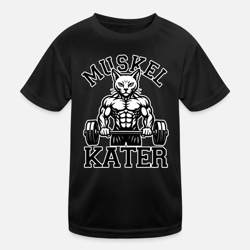 Muscle soreness - cat - saying Kids Functional T-Shirt