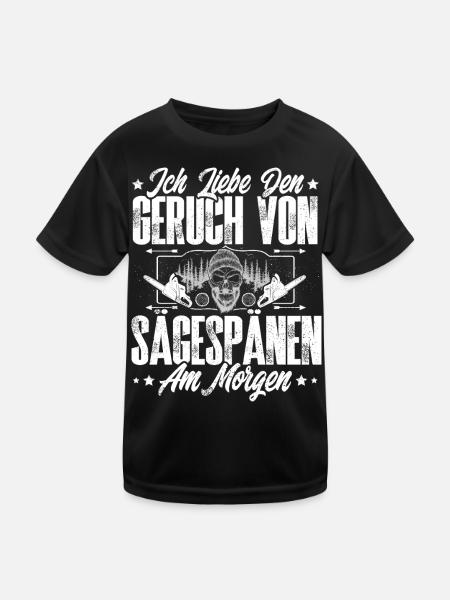 Holzfäller - Kinder Funktions-T-Shirt - Schwarz