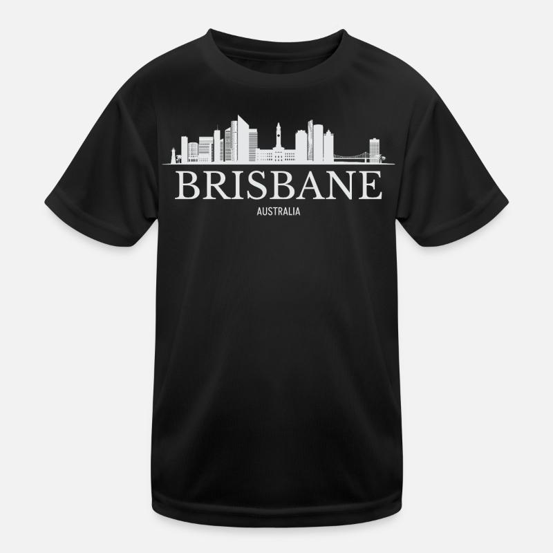 Brisbane Skyline, Brisbane Australia Kids Functional T-Shirt
