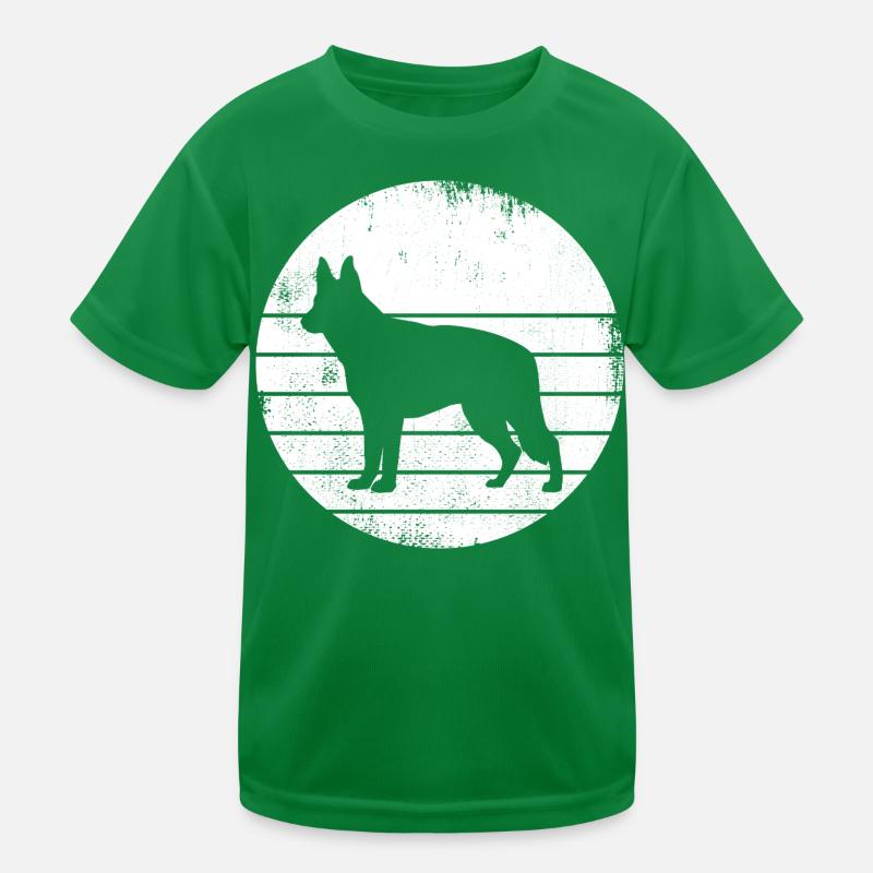 German Shepherd Drawing Kids Functional T-Shirt