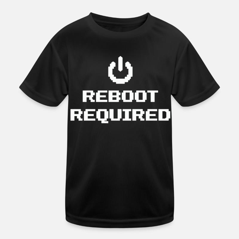 REBOOT REQUIRED Restart Required Kids Functional T-Shirt