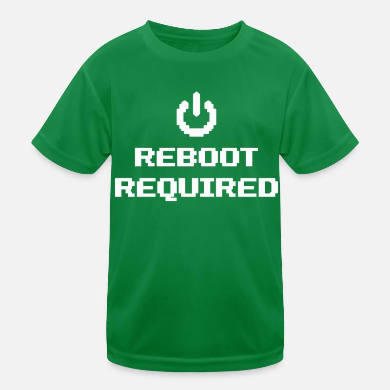 REBOOT REQUIRED Restart Required Kids Functional T-Shirt