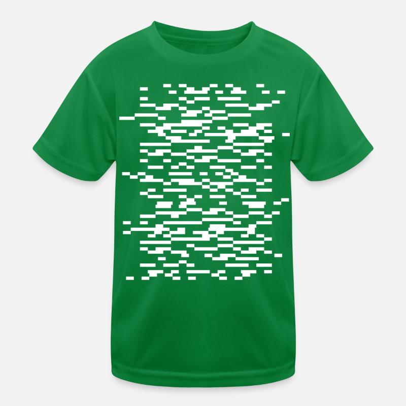 Glitch Waveframes Night Grid Kids Functional T-Shirt