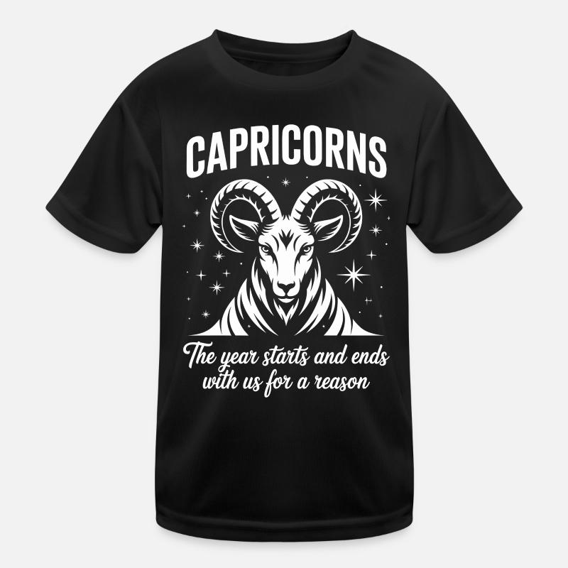 Steinbock Sternzeichen Kinder Funktions-T-Shirt