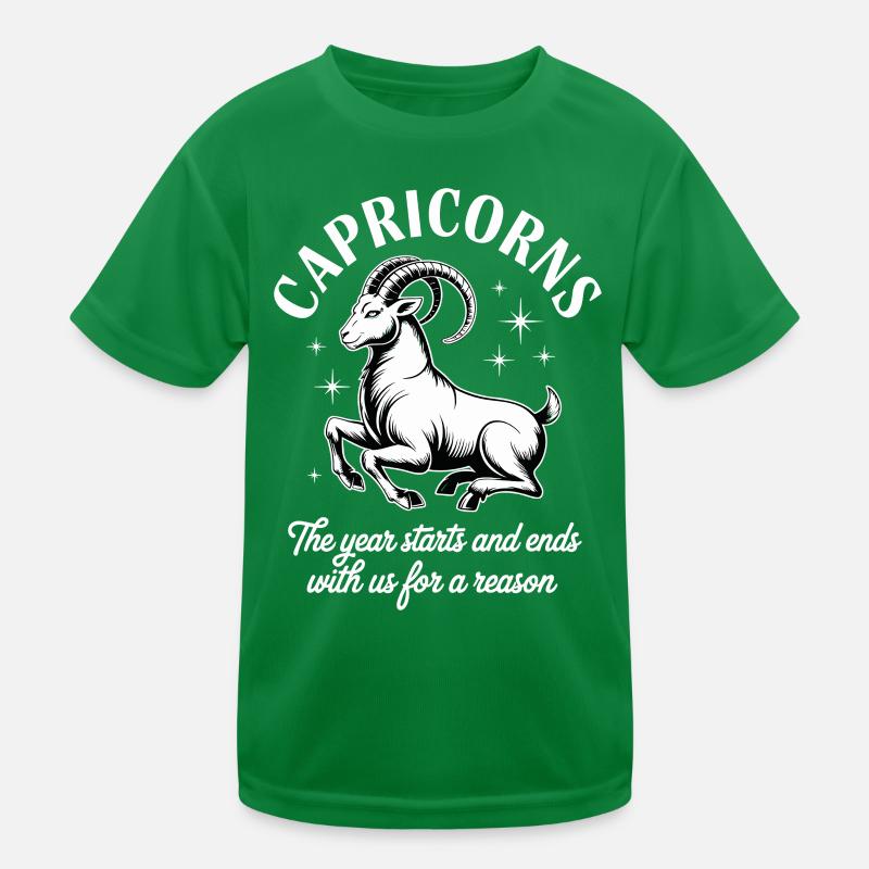 Steinbock Sternzeichen Kinder Funktions-T-Shirt