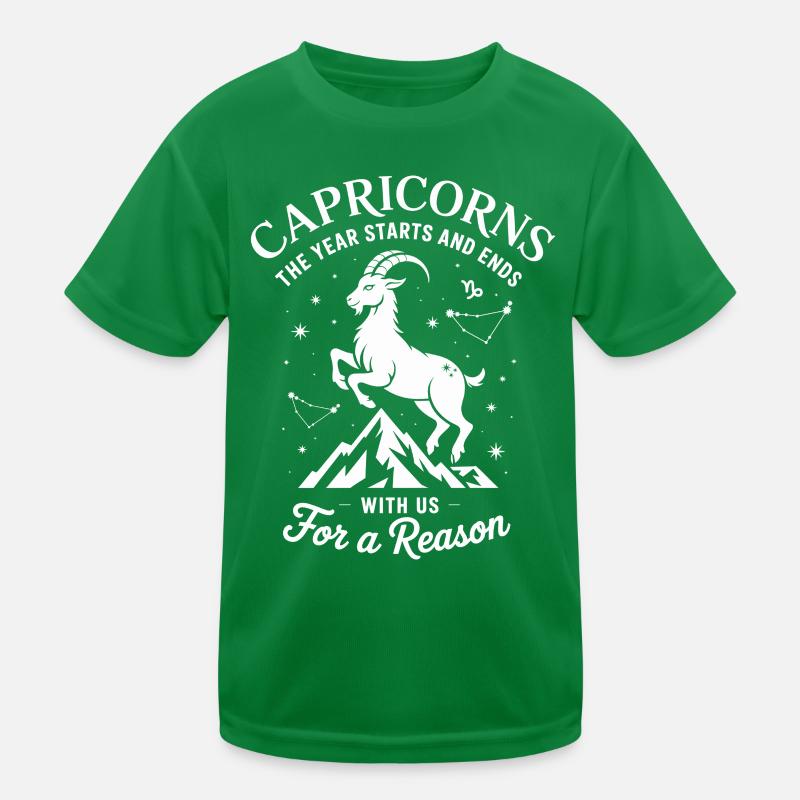 Steinbock Sternzeichen Kinder Funktions-T-Shirt