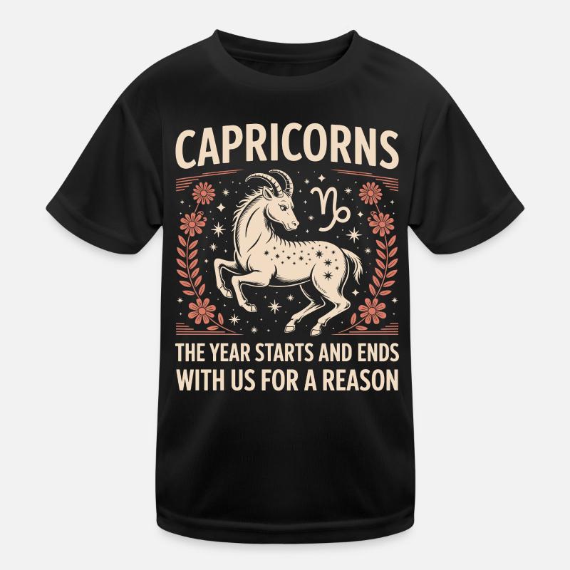 Steinbock Sternzeichen Kinder Funktions-T-Shirt