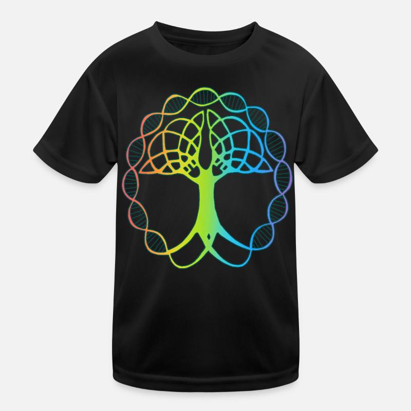 Strange multicolored tree Kids Functional T-Shirt