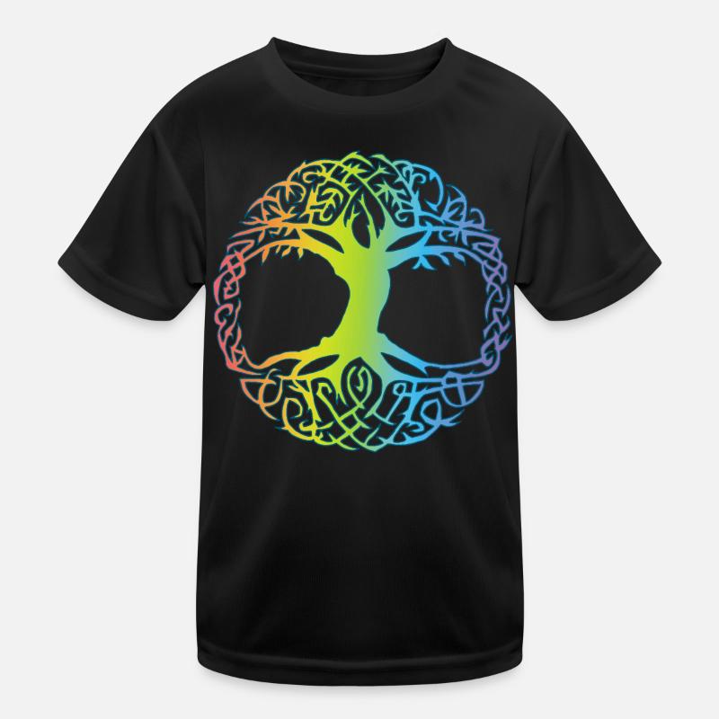 Mehrfarbiger keltischer Baum Kinder Funktions-T-Shirt