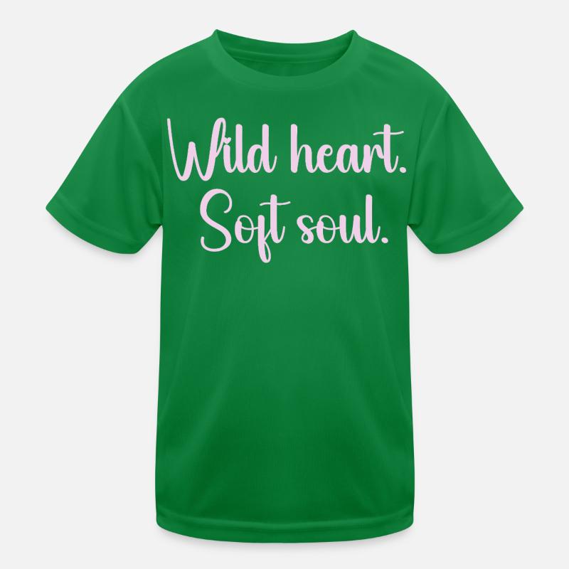 Wildes Herz Sanfte Seele Kinder Funktions-T-Shirt