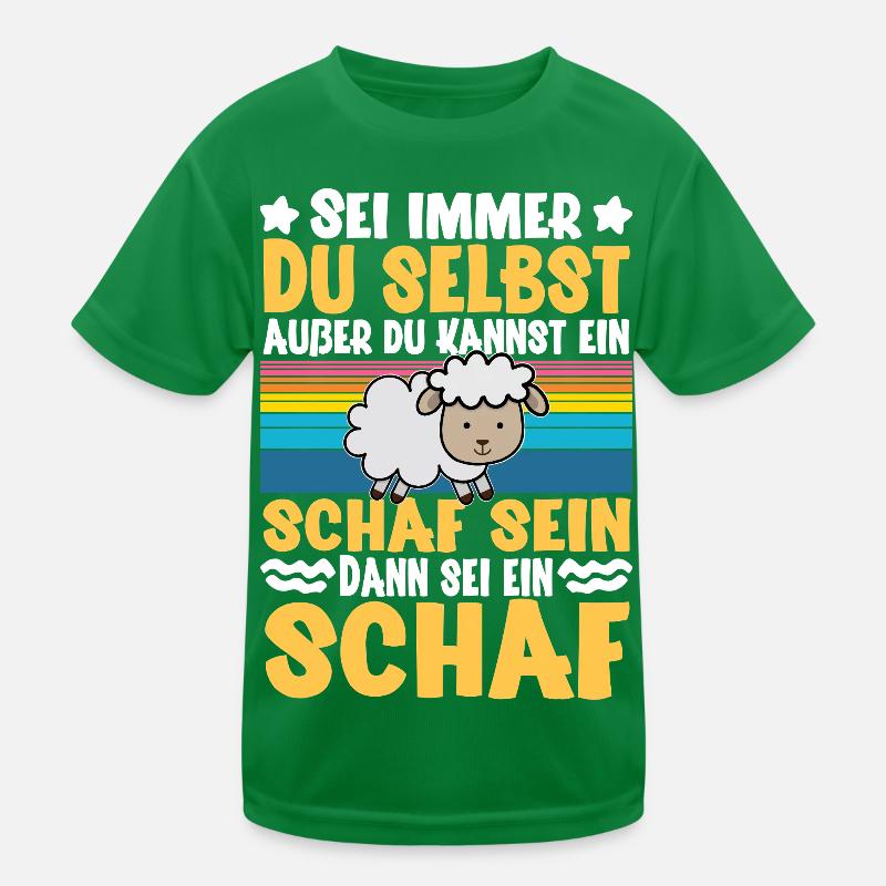 Schaf Kinder Funktions-T-Shirt