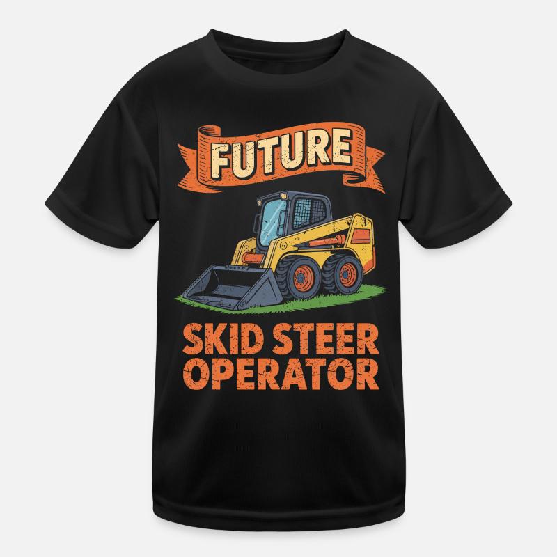Kompaktlader Skid Steer Operator Kinder Funktions-T-Shirt