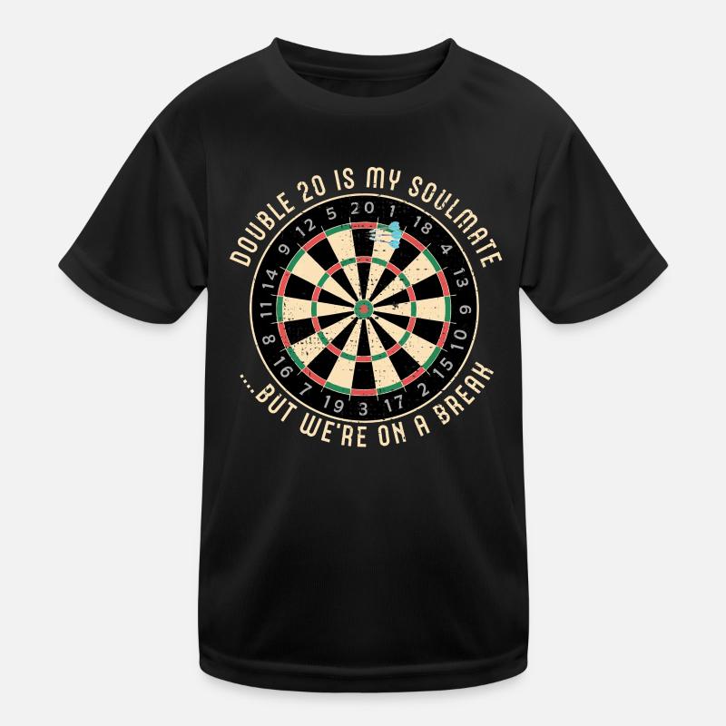 Double 20 Breakup Dartboard Kids Functional T-Shirt