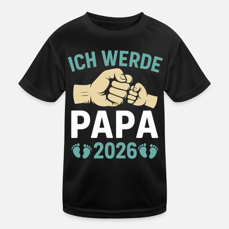 Werdender Vater ICH WERDE PAPA 2026 Lustig Kinder Funktions-T-Shirt