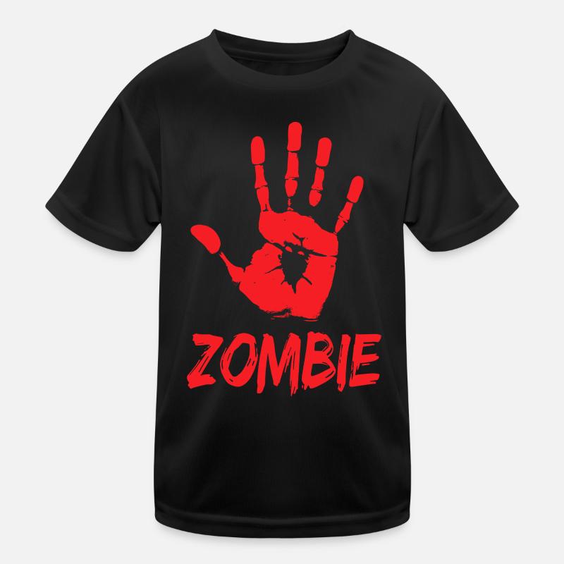 Zombie Hand Halloween Apocalypse Kids Functional T-Shirt