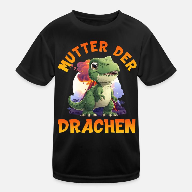 Werdende Mütter MUTTER DER DRACHEN Lustig Kinder Funktions-T-Shirt