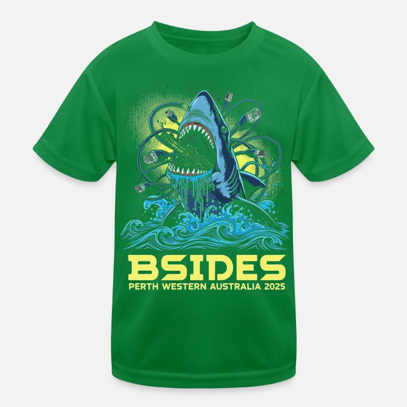 Shark Beat BSIDES Perth 2025 Kinder Funktions-T-Shirt
