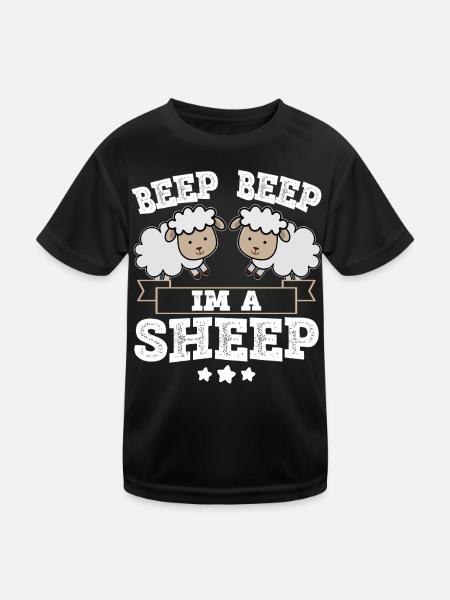 Beep Beep In A Sheep - Kids Functional T-Shirt - black - Front