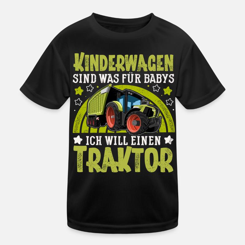 Traktor Kinder Lustiger Spruch Kinder Funktions-T-Shirt