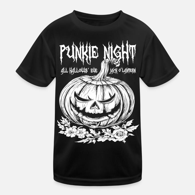 Punkie Night Jack O'Lantern White Design Kids Functional T-Shirt