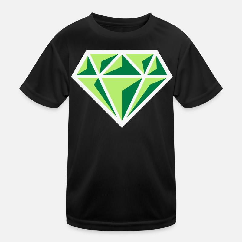 Diamond (Gemstone Brilliant Symbol / NEG Gre 3C) Kids Functional T-Shirt