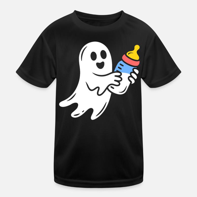 Kuschelig Geist mit Fläschchen Kinder Funktions-T-Shirt