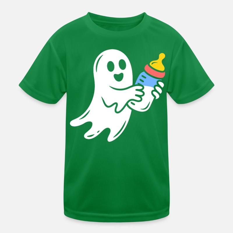 Kuschelig Geist mit Fläschchen Kinder Funktions-T-Shirt