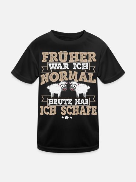 Schafe - Kinder Funktions-T-Shirt - Schwarz