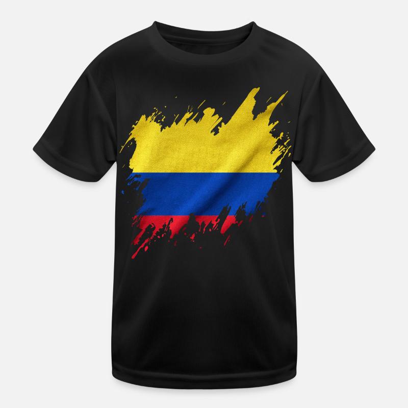 Drapeau de la Colombie, style déchiré T-shirt sport Enfant