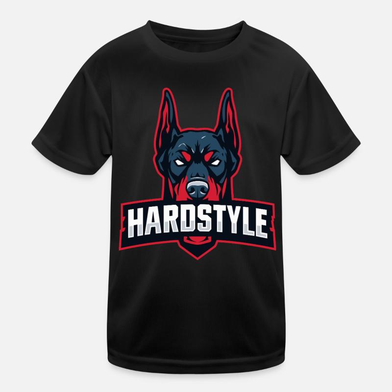 Doberman Head – HARDSTYLE Kids Functional T-Shirt