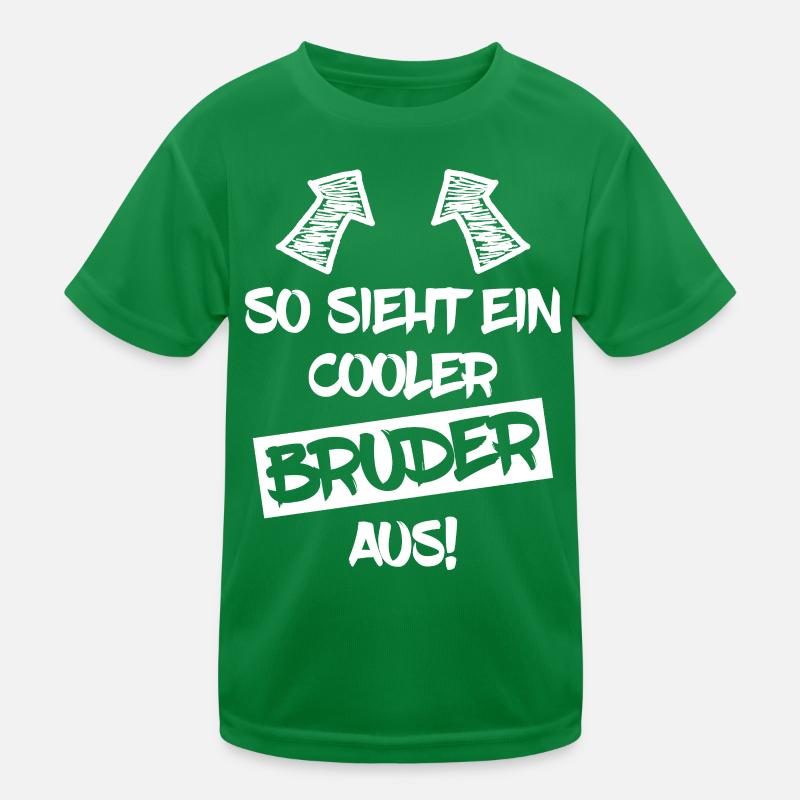 So sieht ein cooler Bruder aus Geschenk Kinder Funktions-T-Shirt