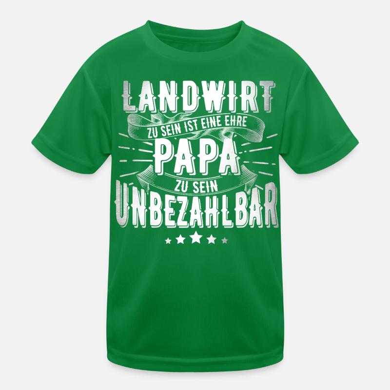 Farmer Dad Kids Functional T-Shirt