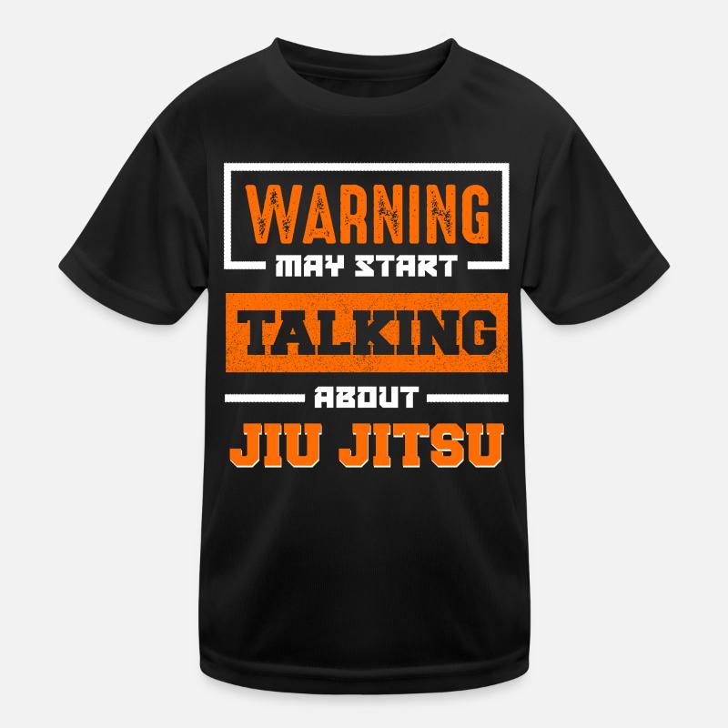 Warnung Jiu Jitsu Gesprächsthema Kinder Funktions-T-Shirt