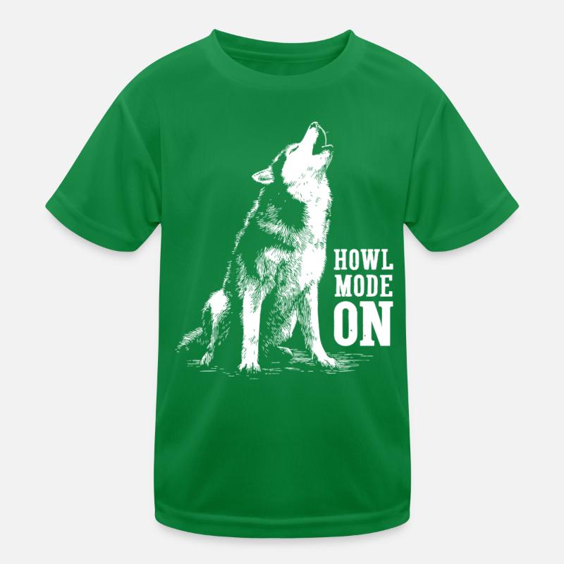 Un rauque hurle à la lune | Mode Hurlement activé T-shirt sport Enfant