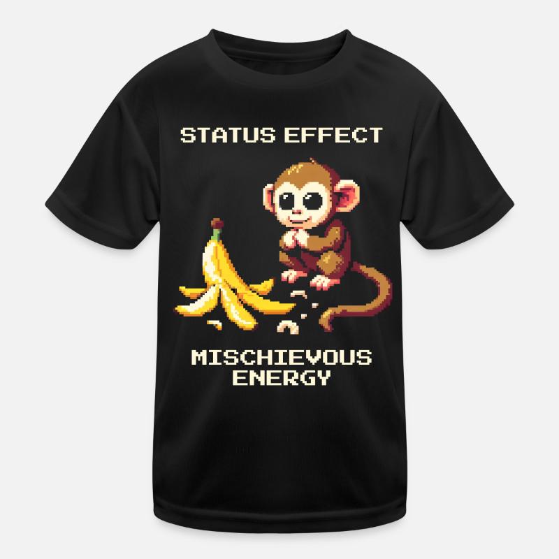 Status-Effekt: Schelmische Energie | Affenwitz Kinder Funktions-T-Shirt