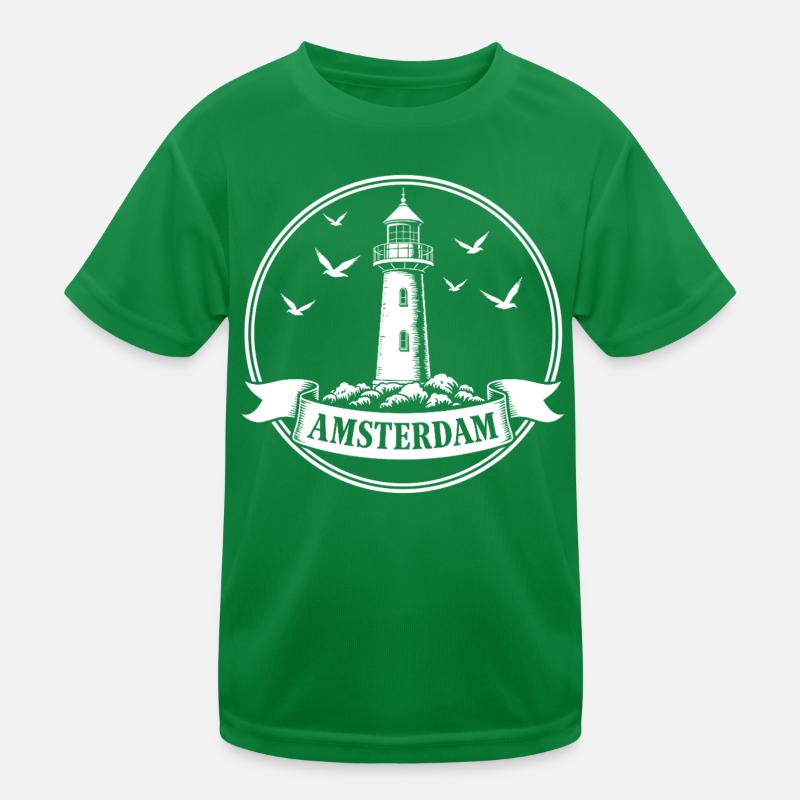 Leuchtturm Amsterdam Maritimes  Kinder Funktions-T-Shirt