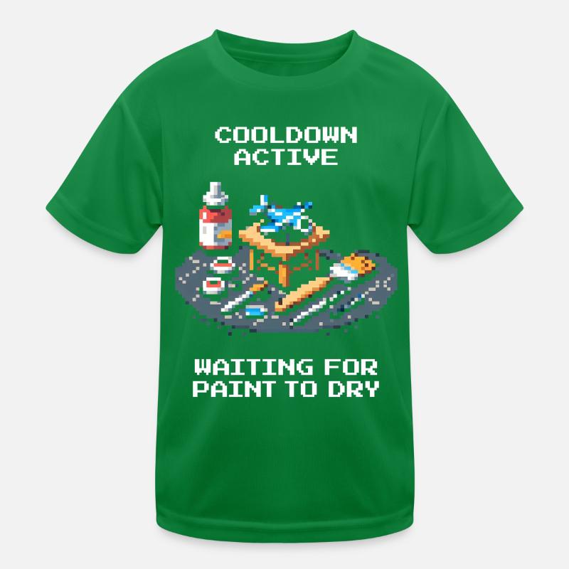 Cooldown: Farbe trocknet | Miniaturen Kinder Funktions-T-Shirt