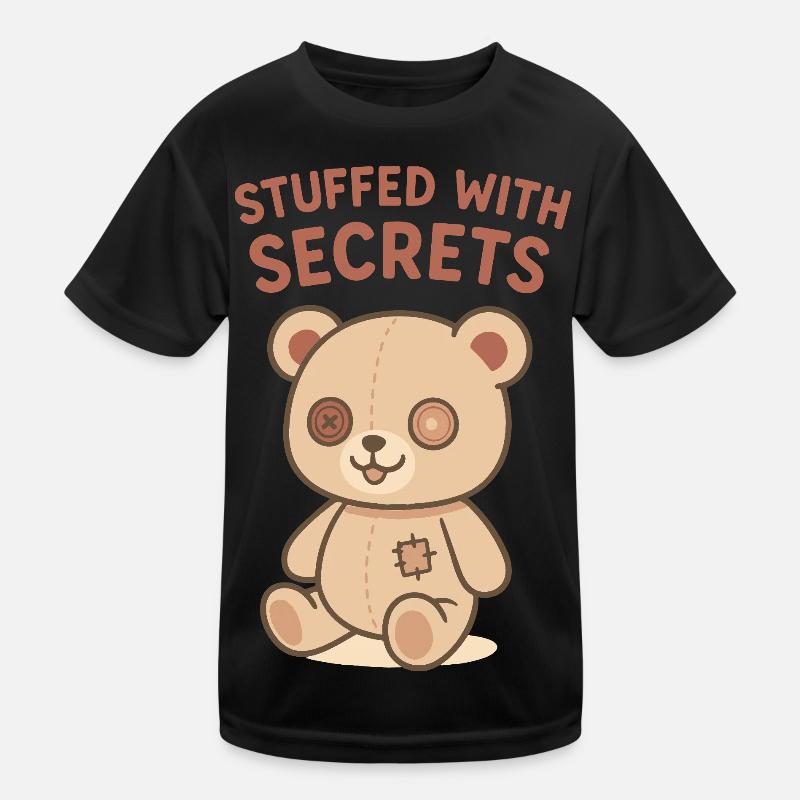 Gefüllt mit Geheimnissen Bär Kinder Funktions-T-Shirt