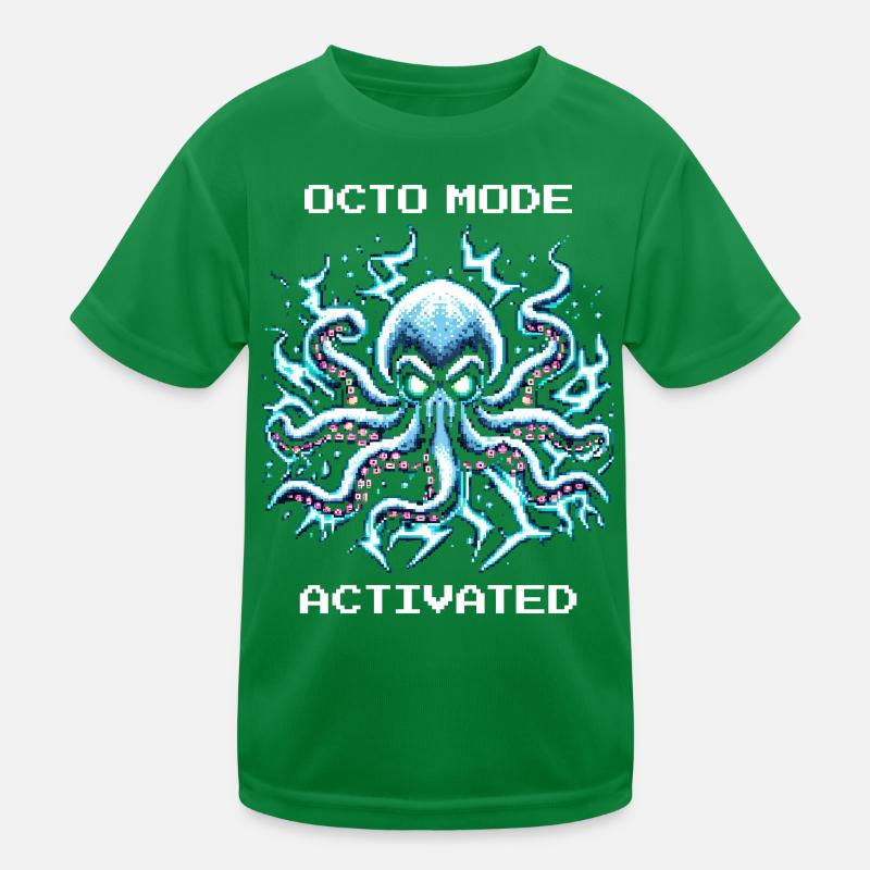 Octopus Mode Enabled | Kraken Gaming Humor Kids Functional T-Shirt