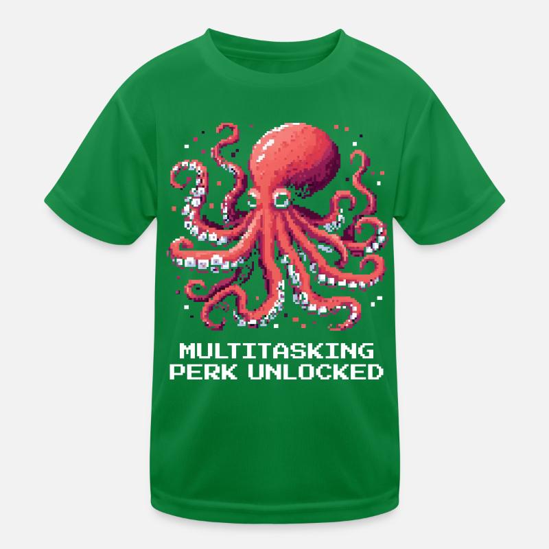 Multitasking Ability Unlocked | Octopus Kids Functional T-Shirt