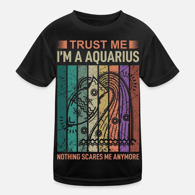 Zodiac sign Aquarius Kids Functional T-Shirt