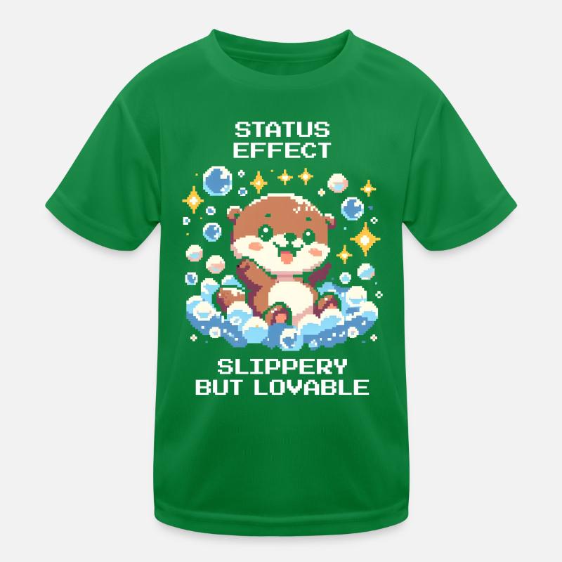 Status Effect: Slippery but Adorable | Otter Kids Functional T-Shirt