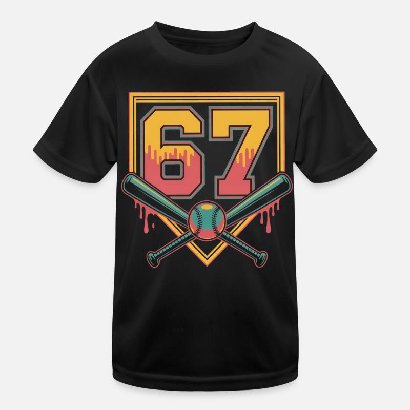 Neon 62 mit Schlägerkreuz Kinder Funktions-T-Shirt