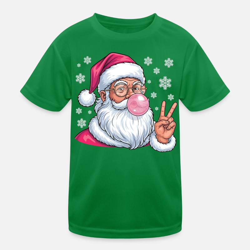 Santa Claus Bubble Gum Kids Functional T-Shirt