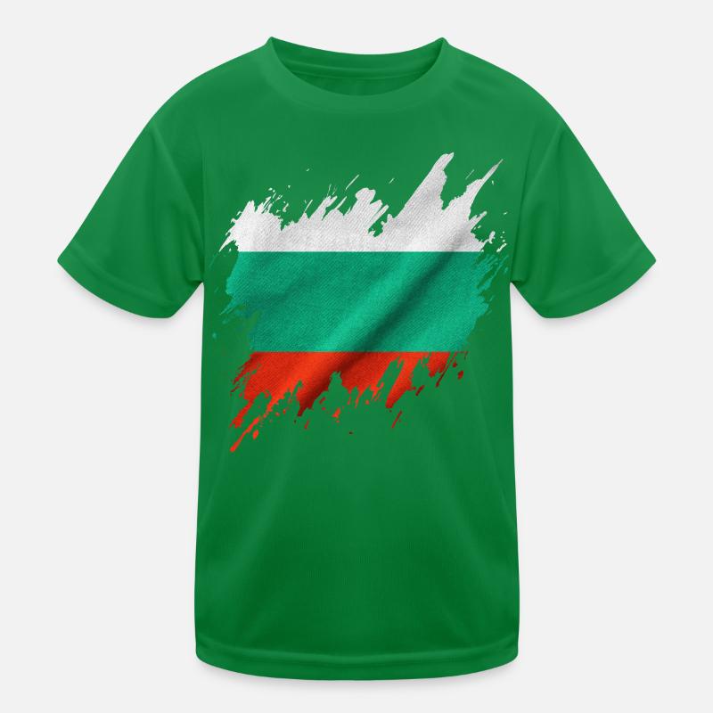 Bulgarian flag, torn style Kids Functional T-Shirt