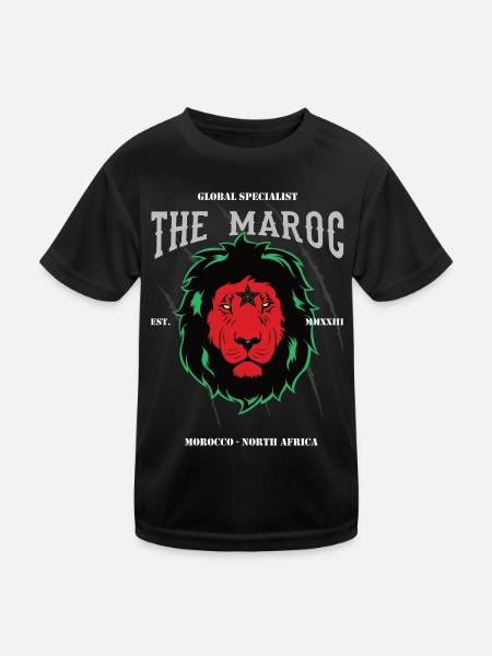 Der Marokkaner – Stolz auf Marokko Design - Kinder Funktions-T-Shirt - Schwarz