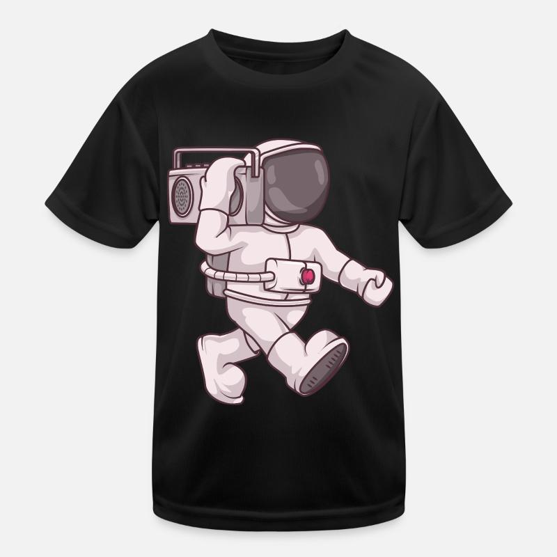 Astronauten-Ghettoblaster Kinder Funktions-T-Shirt