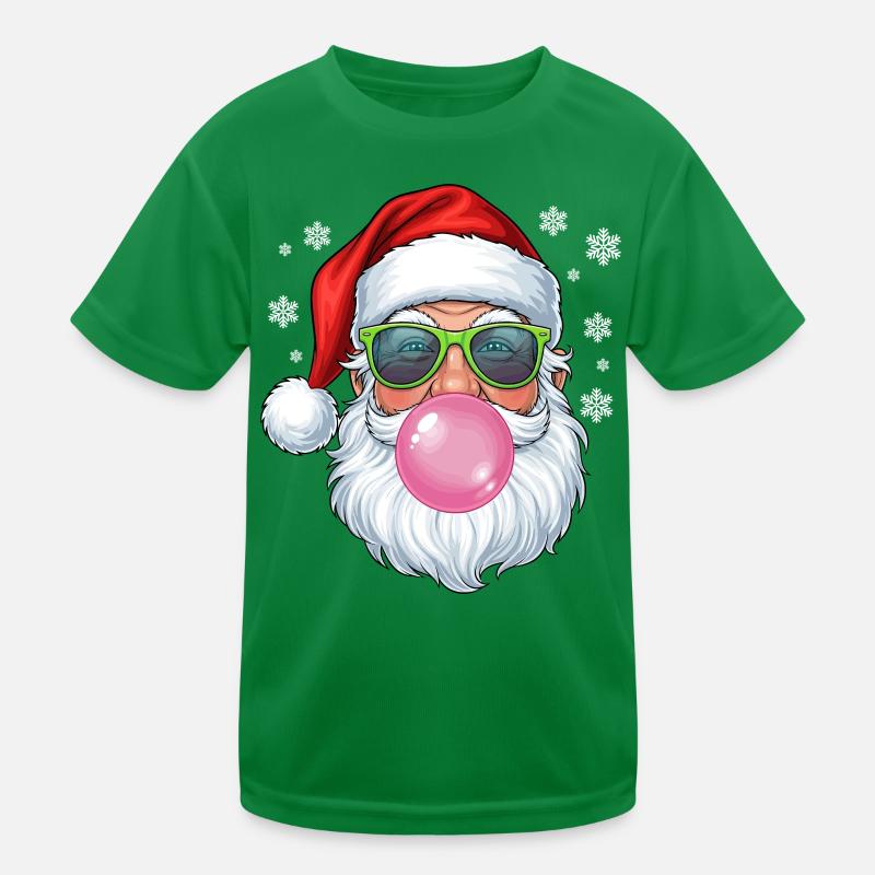 Weihnachtsmann Bubble Gum Kinder Funktions-T-Shirt